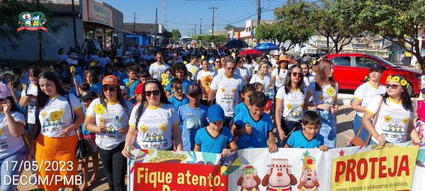 FAÇA BONITO:  Prefeitura de Buritis realiza Caminhada Em Combate Ao Abuso e Exploração Sexual de Crianças e Adolescentes