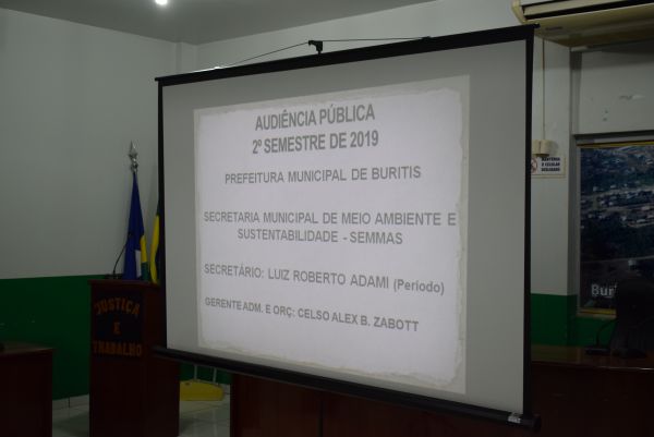 Prefeitura de Buritis realiza Audiência Pública para prestação de contas do 2º semestre de 2019