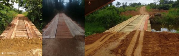 Prefeitura de Buritis através da SEMOSP segue recuperando pontes e estradas vicinais